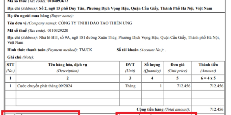 Hóa Đơn VAT